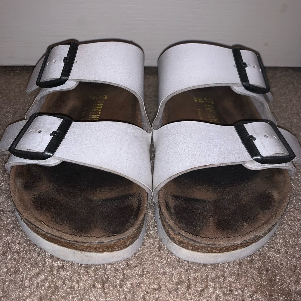 White Arizona Birkenstocks